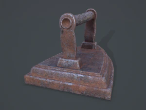 Medieval clothes iron 3D Model