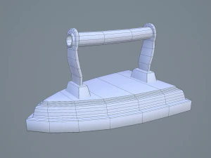 Medieval clothes iron 3D Model