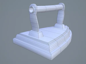 Medieval clothes iron 3D Model