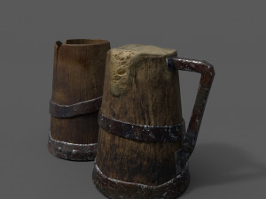 medieval style beer mug Modelo 3D