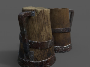 medieval style beer mug Modelo 3D
