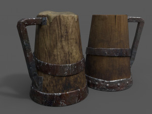medieval style beer mug Modelo 3D