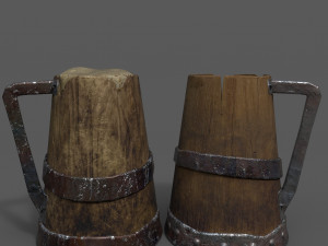 medieval style beer mug Modelo 3D