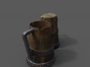 medieval style beer mug Modelo 3D