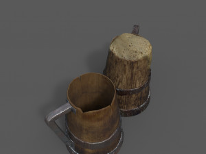 medieval style beer mug Modelo 3D