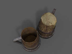 medieval style beer mug Modelo 3D