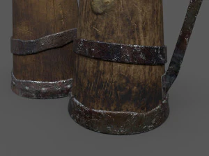 medieval style beer mug 3D Model