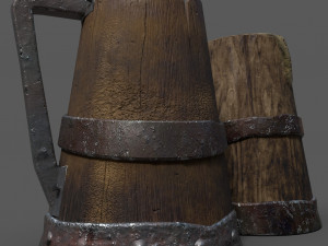 medieval style beer mug Modelo 3D