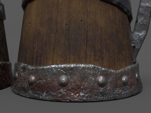 medieval style beer mug Modelo 3D