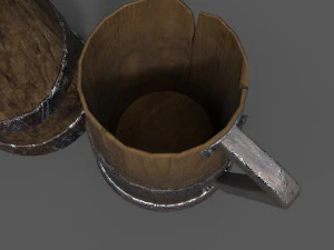 medieval style beer mug 3D Model