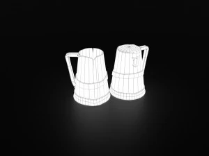 medieval style beer mug 3D Model