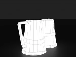 medieval style beer mug 3D Model