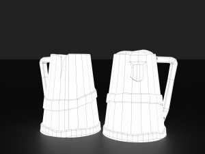 medieval style beer mug Modelo 3D