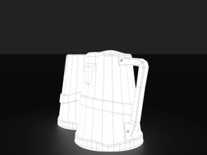 medieval style beer mug 3D Model