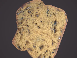 Slice of bread 3D Model