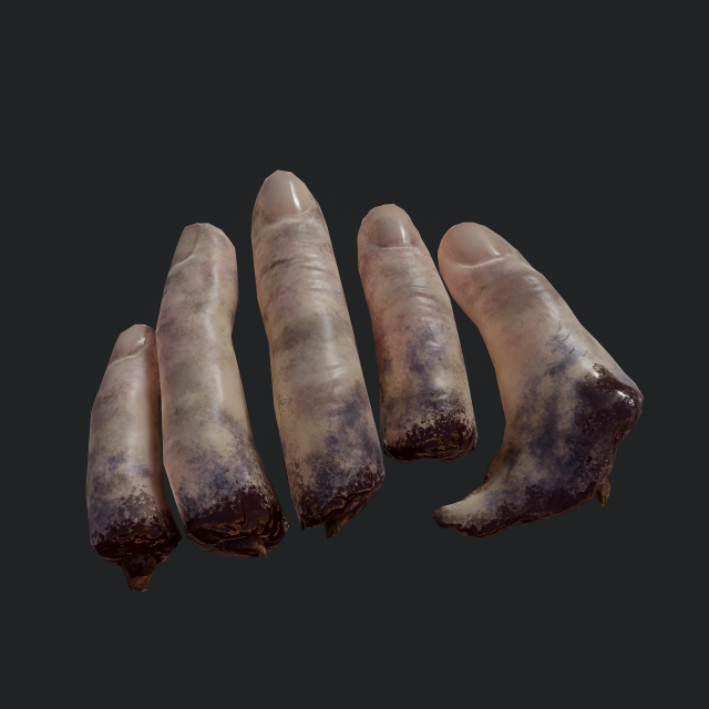 severed fingers 3D-Modell .c4d .max .obj .3ds .fbx .stl .blend