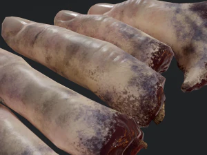 severed fingers 3D Model
