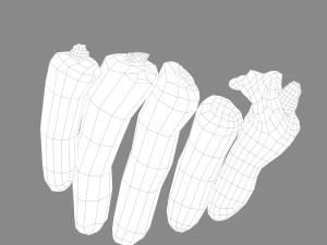 severed fingers 3D Model