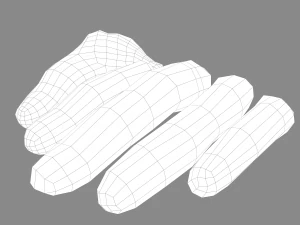severed fingers 3D Model