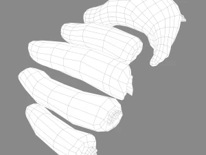 severed fingers 3D Model