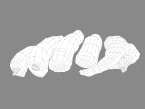 severed fingers 3D Model