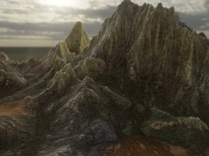 Mountain landscape rocky 3D Model