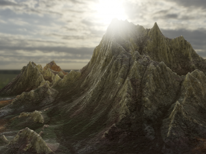 Mountain landscape rocky 3D Model