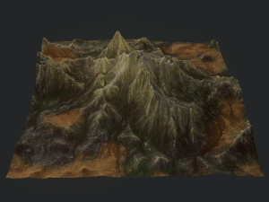 Mountain landscape rocky 3D Model