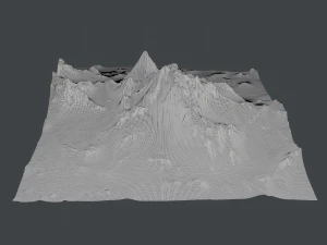 Mountain landscape rocky 3D Model