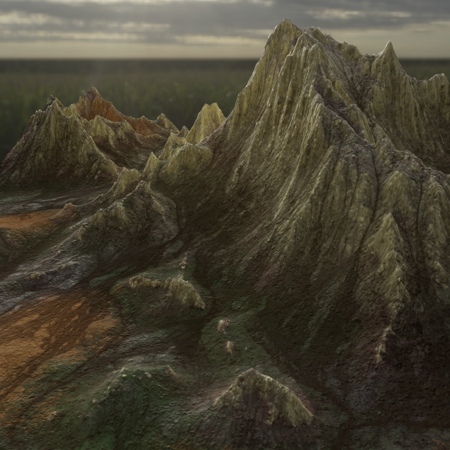 Mountain landscape rocky 3D Model .c4d .max .obj .3ds .fbx .stl .blend 