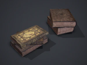 Hard cover books 3D 모델