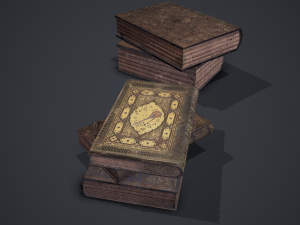 Hard cover books 3D Model
