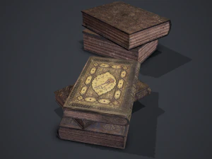 Hard cover books 3D Model
