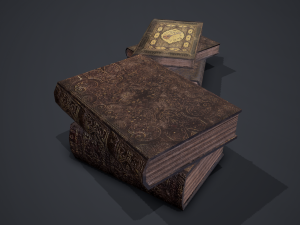 Hard cover books 3D Model