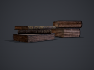 Hard cover books 3D Model
