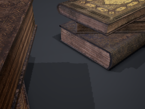 Hard cover books 3D Model