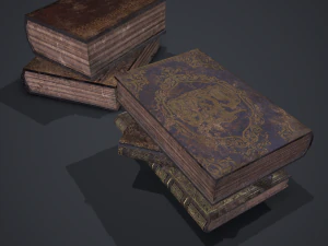 Hard cover books 3D Model