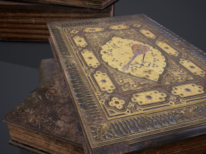 Hard cover books 3D Model