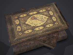 Hard cover books 3D Model
