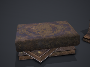 Hard cover books 3D Model