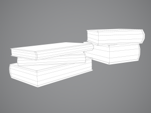 Hard cover books 3D Model