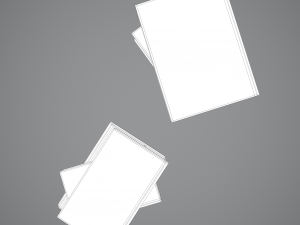 Hard cover books 3D Model
