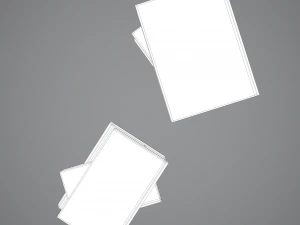 Hard cover books 3D Model