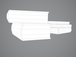Hard cover books 3D Model
