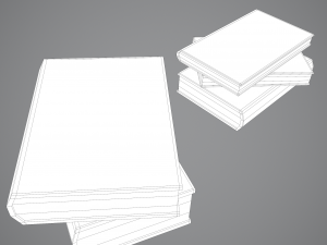 Hard cover books 3D Model