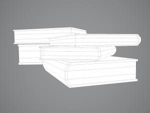 Hard cover books 3D Model
