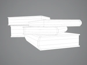 Hard cover books 3D Model