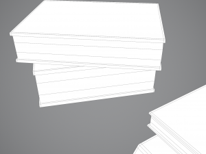 Hard cover books 3D Model