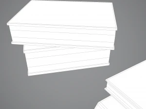 Hard cover books 3D Model
