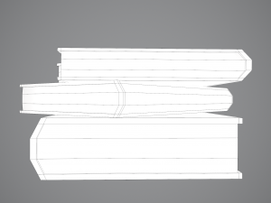 Hard cover books 3D Model